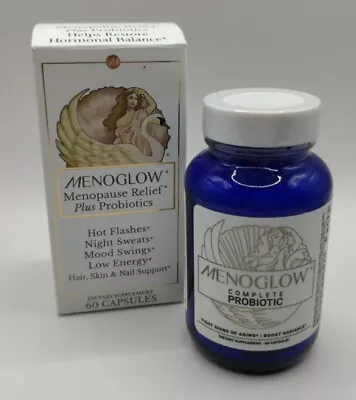 MENOLABS Menoglow Menopause Relief Plus Probiotics Supplement 60ct EXP 06/24 • $12.95