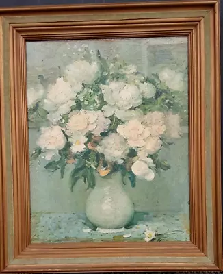 Marcel Dyf  Peonies & Roses  # 4501 Framed Print On Linen • $54.50