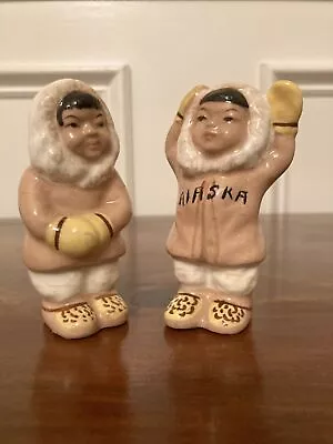 Vintage Inuit Salt And Pepper Shakers Antique Victoria Ceramics • $6.99