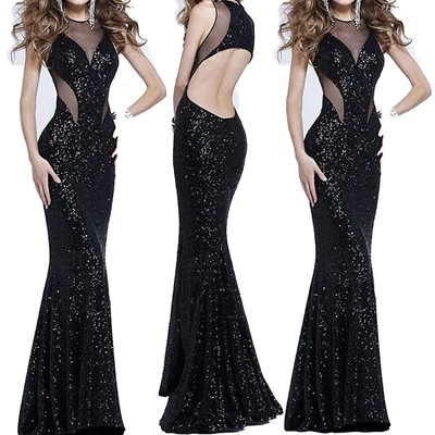 £14.87 • Buy Women Wedding Formal Bridesmaid Evening Party Long Ball Prom Dress Gown Cocktail
