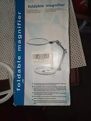 Magnifier LED Lamp Light Magnifying White Glass Lens Desk Table Magnify • $19.99