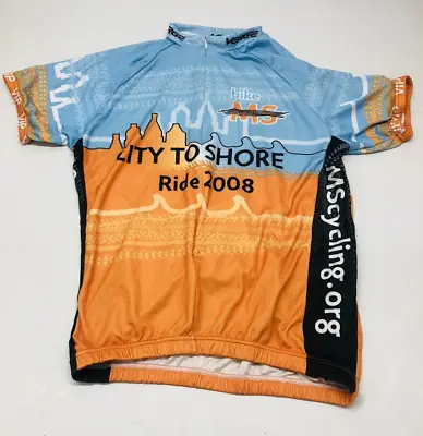 Verge Sports Jersey Cycling Shirt Men's XL City To Shore Ride 2008 MS Cycling • $13.49