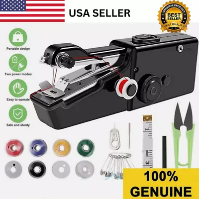 Modern Hand Held Sewing Machines Mini Portable Easy Home Travel Stitch Cordless • $9.97