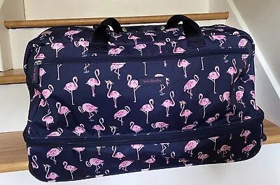 Vera Bradley Rolling Duffel CarryOn 21  Travel Bag Flamingo Fiesta • $75