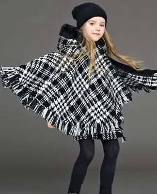 New Dolce & Gabbana Jr Hood Coat Jacket Cape Kids 1 2 3 4 5 6 7 8 One Size • $190