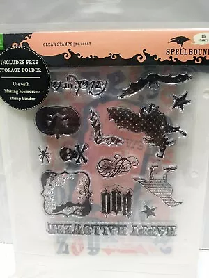 Making Memories Spellbound Clear Stamp Set #30887 Halloween Skull Boo Stamps • $9.99