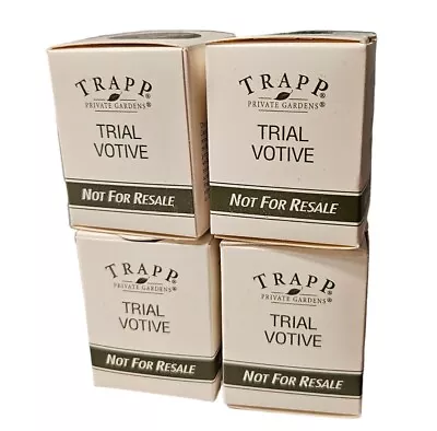 Trapp Private Gardens Trial Votive #15 White Nectar Lot Of 4 Candles New In Box • $23.33