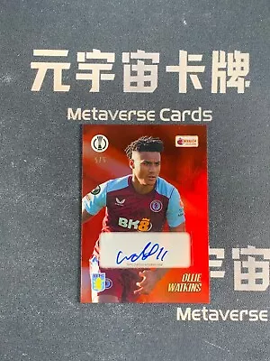 2023 Topps Merlin Heritage Ollie Watkins #38 Autograph Red Refractor 5/5 • $4