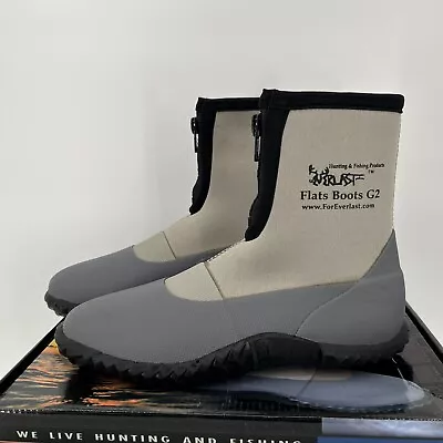 ForEverlast Men's G2 Flat Wading Boots Fishing Shoes Sz 9 Gray Rubber Neoprene • $39.95