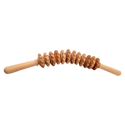 Curved Wooden Massage Roller For Waist And Thighs For Weight Loss • $15.99