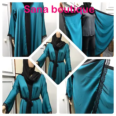 Women Abaya Kimono Capri Maxi Dubai Abaya Farasha Kaftan Top Cardigan Long Dress • £25
