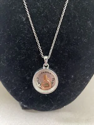 Memory Locket Necklace Silver Tone Floating Charm With Charms 22” • $14.99