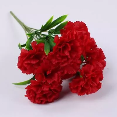 Artificial Carnation Fake Flower Bush Bouquet Home Wedding Decor • £2.89