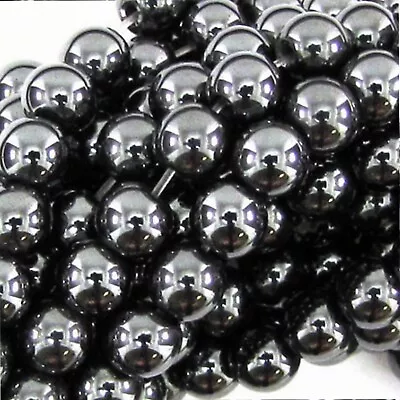 GRADE A QUALITY MAGNETIC HEMATITE SHAMBALLA SPACER BEADS SIZES: 4 6 8 10 12mm B5 • £3.79