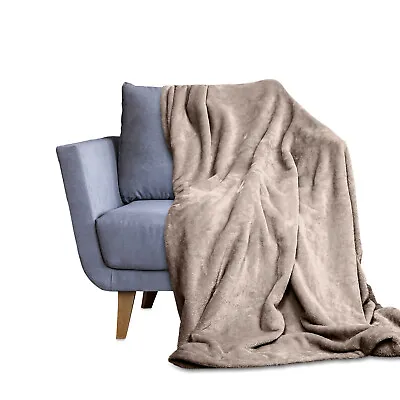 50 X 60 Throw Blanket Lightweight Soft Warm Faux Fur Sofa Mink Fleece Blankets • $14.49