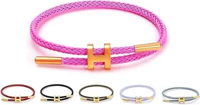 Adjustable Style Bracelet Titanium Steel H Designer Multiple Colors • $18
