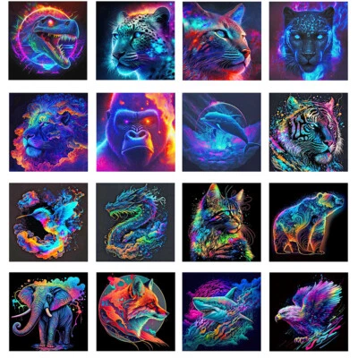 $5.99 • Buy Full Drill 5D Diamond Painting Animal Embroidery Art Cross Craft Stitch Kit DIY