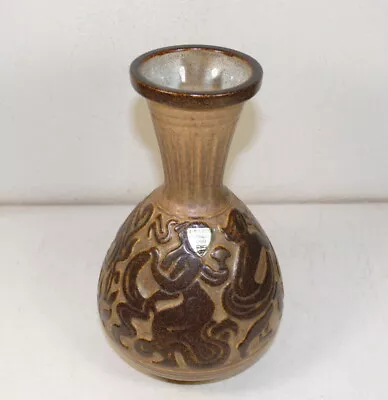 MICHAEL ANDERSEN - Stoneware Vase With Relief Decoration # 6406 • $29