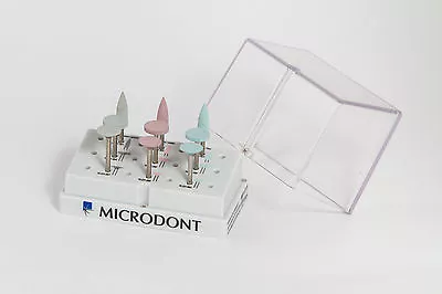 Microdont USA Porcelain Polisher Kit (3 Shapes/3 Grits:Grey-Pink-Green) 9pcs • $59.99