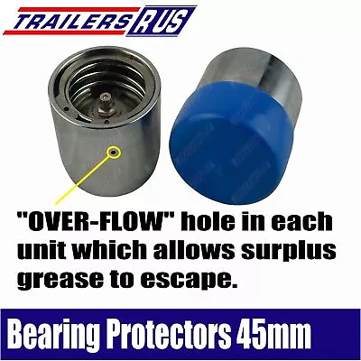 $23.95 • Buy Trailer Bearing Buddies 2pcs Bearing Protectors With Dust Caps 45mm Boat