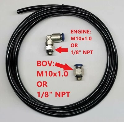 $38.75 • Buy TURBOSMART BLOW OFF VALVE BOV BOOST VACUUM PUSH CONNECT FITTING KIT M10x1.0 1/8 