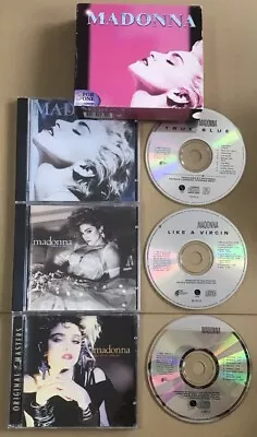 Madonna 3x Cd Box Set Australian Import The First Album Like A Virgin True Blue • £44.99