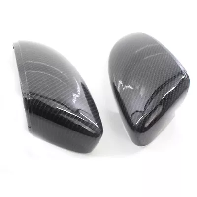 Carbon Fiber Printed LH&RH Rearview Mirror Cover Cap For VW Passat B7 CC Jetta • $35.69