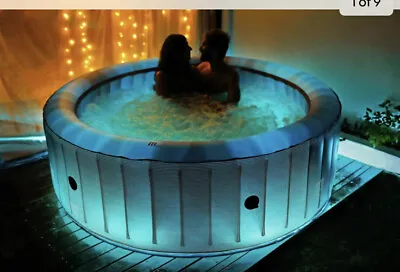 £180 • Buy Hot Tub Inflatable Bubble Spa Light Up Starry 6 Persons Garden Pool Round MSPA