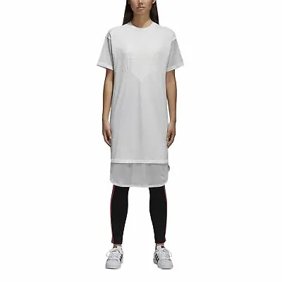 $33 • Buy Adidas Women's Colorado T-Shirt Dress Street Fashion Casual Trefoil - White