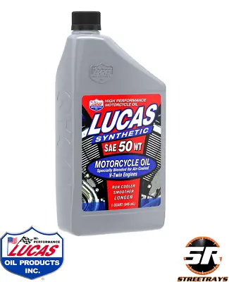 $24.99 • Buy LUCAS OIL 10765 SYNTHETIC 50W V-TWIN MOTORCYCLE ENGINE MADE IN USA - Single
