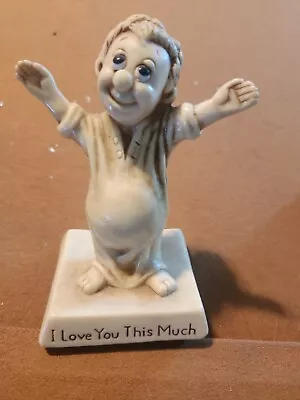 Vintage R&W Berries Company   I Love You This Much  Figurine 5.5 Inches1970 • $10