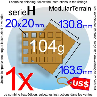 1x MDF Skirmish Movement Tray 5x4 4x5 (H 12.7mm) 20mm Square Base WarHammer 40k • $2.90