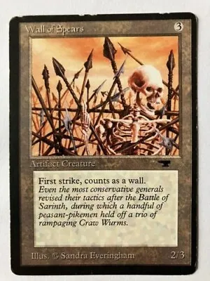 Magic The Gathering Card Game Antiquities Edition Artifact Wall Of Spears • £4.99