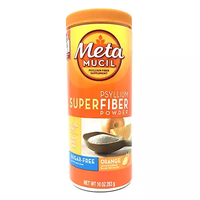 Metamucil Super Fiber Powder Sugar-Free Orange 10 Oz EXP 1/25 FREE SHIPPING • $14.99