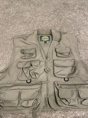 Cabela's ~ Tan Fishing Hunting Photography Outdoor Utility Vest ~ Size XL • $30