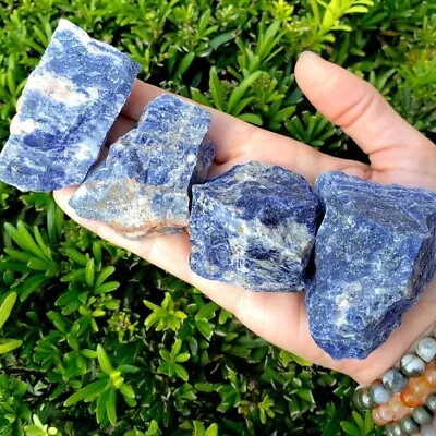 Raw Rough Sodalite Chunks Healing Mineral Geode Rocks Crystal Gifts Collection • $7.98