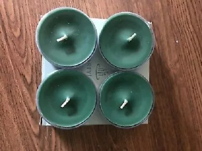 Partylite 1 Box Of 4 GREEN BAMBOO MIST EXTRA LARGE Tealights NIB • $10.99