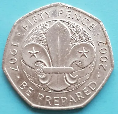 Be Prepared 50p Coin 1907-2007 Circulated Fifty Pence 2007 Scouting Movement  • £1.55