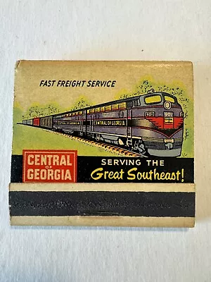 CENTRAL Of GEORGIA RAILWAY / Advertising Matchbook Unstruck / Railroad • $7.99