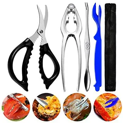$13 • Buy Crab Crackers And Tools Stainless Steel Lobster Crackers And Picks Set Forks Nut