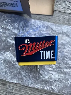 NEW Miller Lite  It's Miller Time  Beer Tapper Topper Tap Handle Knob NEW IN BOX • $2.75