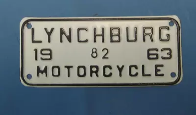 $24.99 • Buy 1963 Lynchburg VA Motorcycle License Plate Excellent Condition