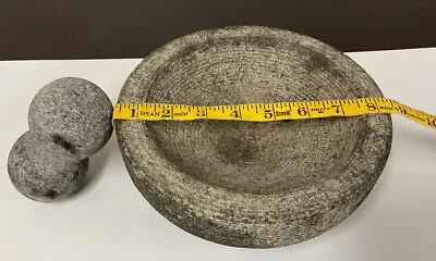Vintage Mortar Bowl Stone • $74.99