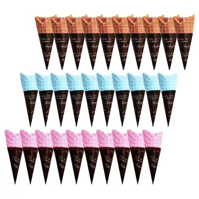 Party-Ready Plastic Ice Cream Cones - Set Of 30 For Decor And Fun  • £12.79