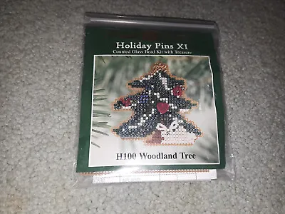 New Rare Mill Hill Holiday Pins Xi Glass Bead Kit With Treasure  Woodland Tree  • $14.95