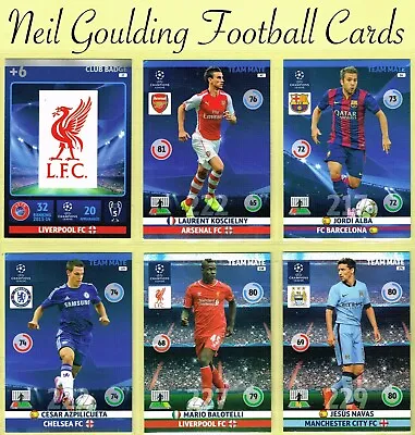 Panini CHAMPIONS LEAGUE 2014-2015 ☆ ADRENALYN XL ☆ Football Cards #1 To #180 • £0.99