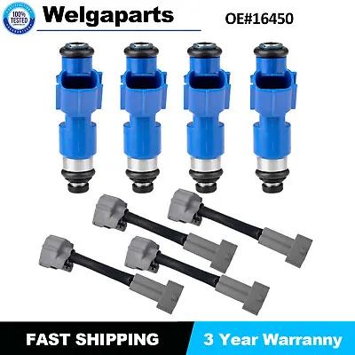 4PCS FUEL INJECTORS 16450-RWC-A01 410cc For Honda Civic Acura RDX RSX K20 K24 • $39.99