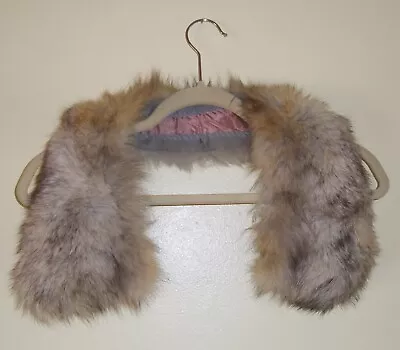 Vintage Genuine Fox Fur Neck Coat Wrap Stole 1950's Gray Black Red White • $45