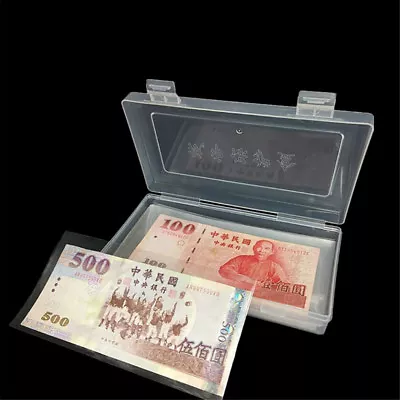 100Pcs Paper Money Album Currency Banknote Case Storage Collection With Box A*PN • £6.97