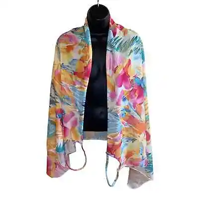 £19.34 • Buy Saress Floral Multicolored Wrap Coverup  Dress